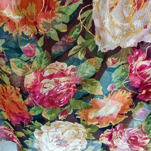 AUTUMN FLORAL SQUARE SCARF